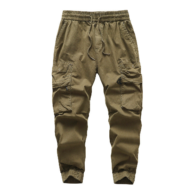 Herren Robust-Canvas Cargo-Jogger mit elastischem Komfortbund, Sicherheits-Pattentaschen und Knieabnähern Drune