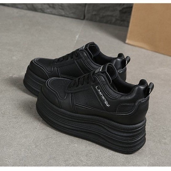 Damen Hochmodische Plateau Sneakers mit eleganter Silhouette Drune