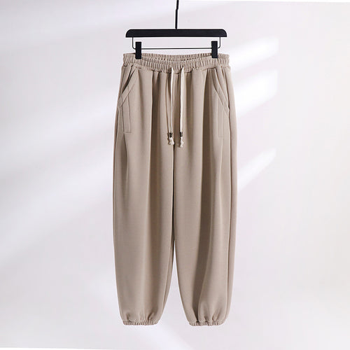 Damen Lässige Jogginghose aus weichem Baumwoll-Mix mit Tunnelzug und elastischen Knöchelbündchen Drune