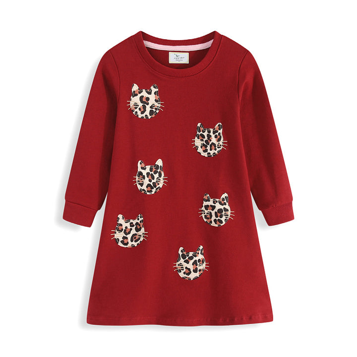 Mädchen Wohlfühlkleid mit Tierstickerei Drune