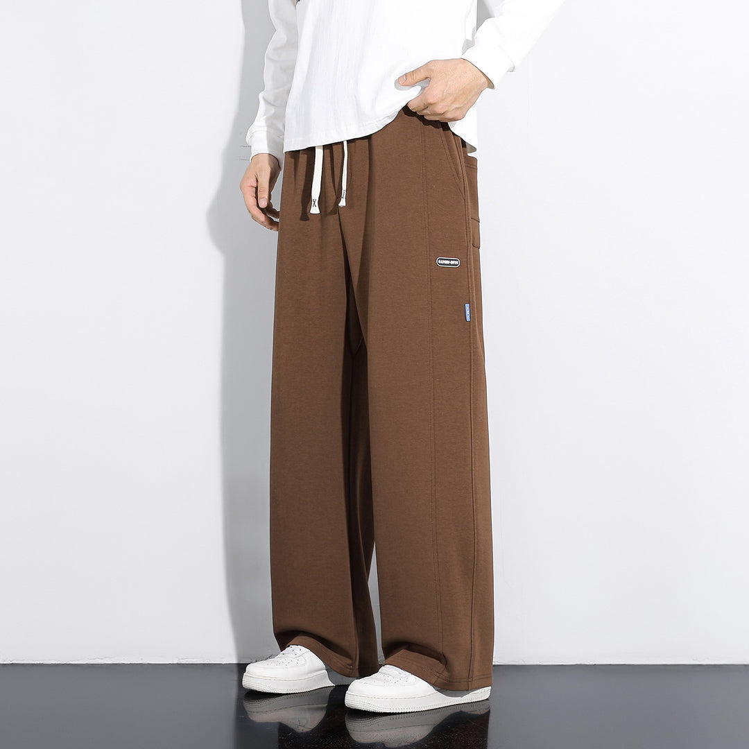 Herren Weite Relaxed-Freizeithose mit Tunnelzug & markanten Teilungsnähten Drune
