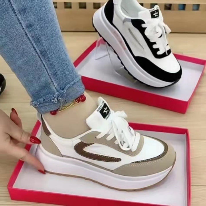 Damen Sportliche Sneakers mit modischer Profilsohle und atmungsaktivem Obermaterial Drune