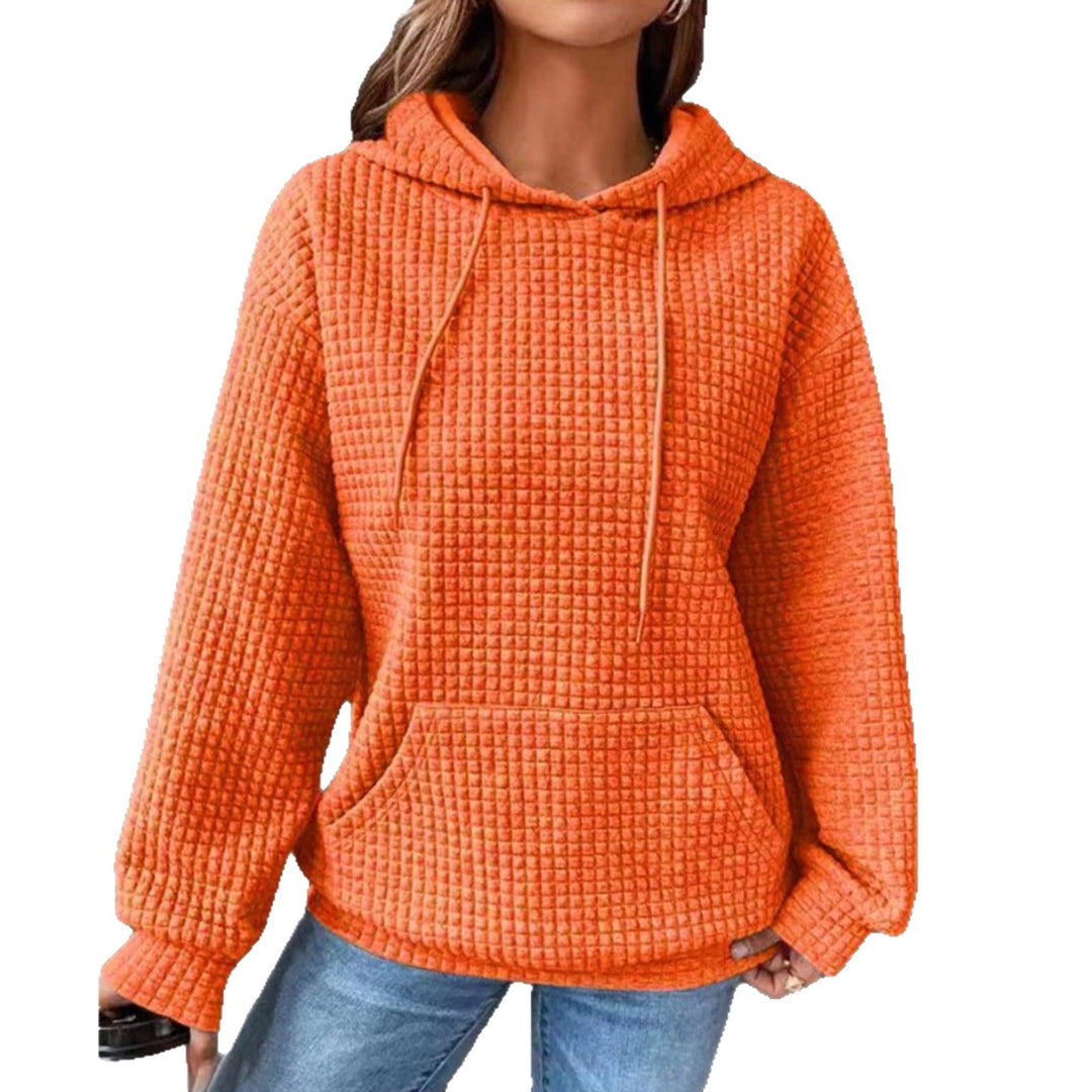 Damen luftiger Hoodie mit strukturiertem Gewebe und Kapuze Drune