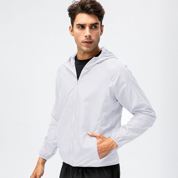 Herren leichte Laufjacke mit atmungsaktiven Eigenschaften und reflektierendem Design Drune
