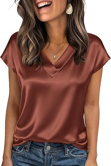 Damen Satinbluse Drune