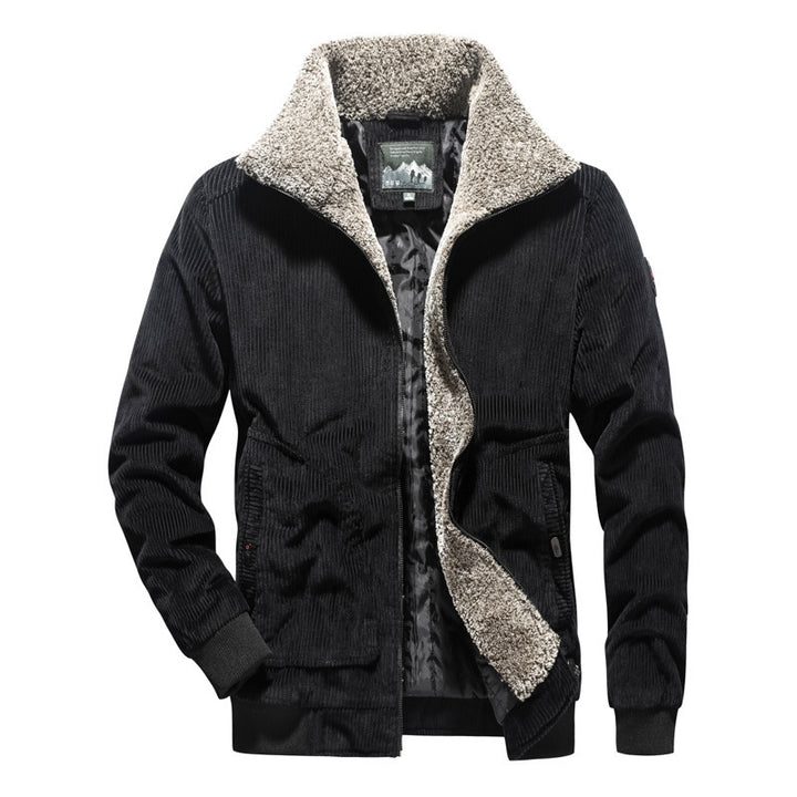 Herren Lässige Cordjacke mit warmem Teddyfutter Drune