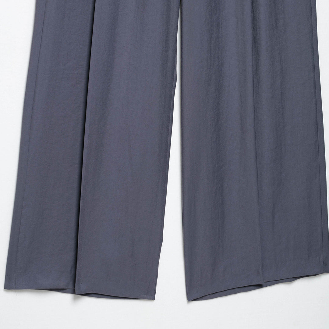 Damen weit geschnittene Palazzo-Hose mit elastischem Bund Drune