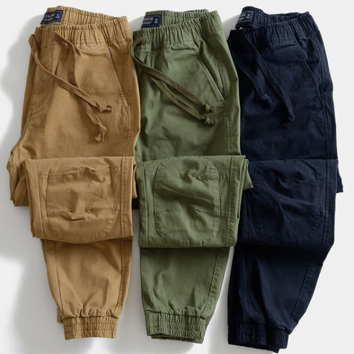 Herren Cargo-Hose mit elastischem Bund, praktischen Taschen und verstärkten Knien Drune