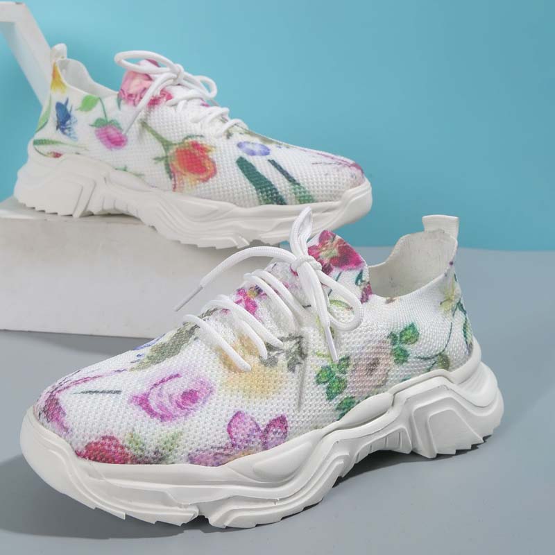 Drune | Lässige Turnschuhe Mit Blumendruck