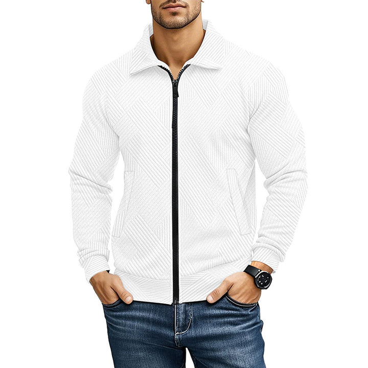 Herren bequeme und stylische Kapuzenjacke mit strukturiertem Gewebe Drune