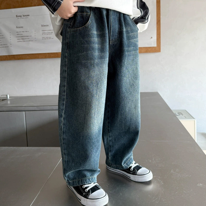 Unisex weite Denim-Hose mit einzigartigem Design Drune