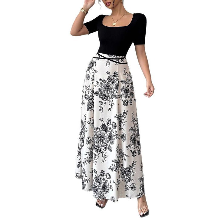 Damen Eleganter Maxirock mit floralem Muster Drune