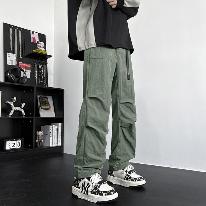 Herren Locker sitzende Nylon‑Cargohose mit Utility‑Gurtband und geradem Bein Drune
