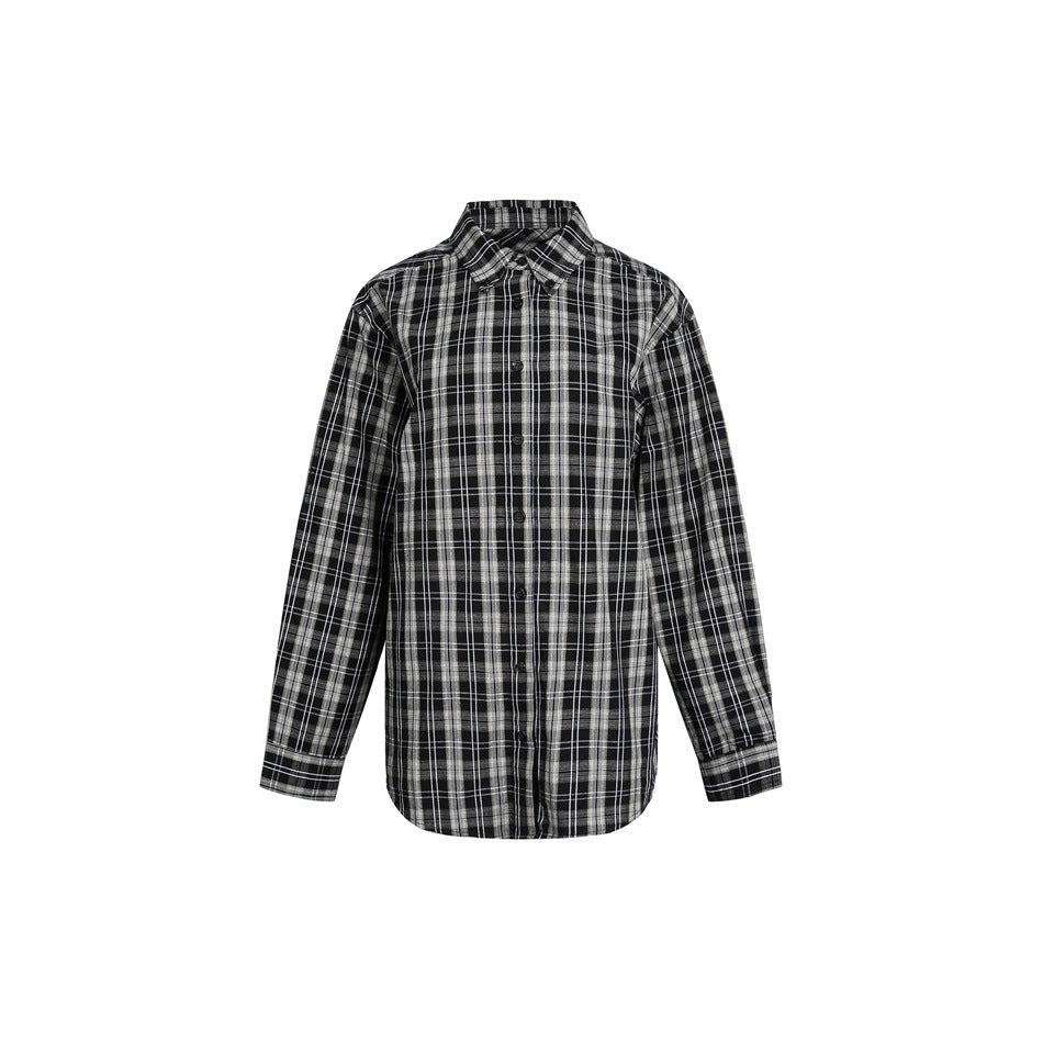 Herren Relaxed-Karohemd aus weichem Brushed‑Flanell mit verlängertem Rücken und Rundsaum Drune