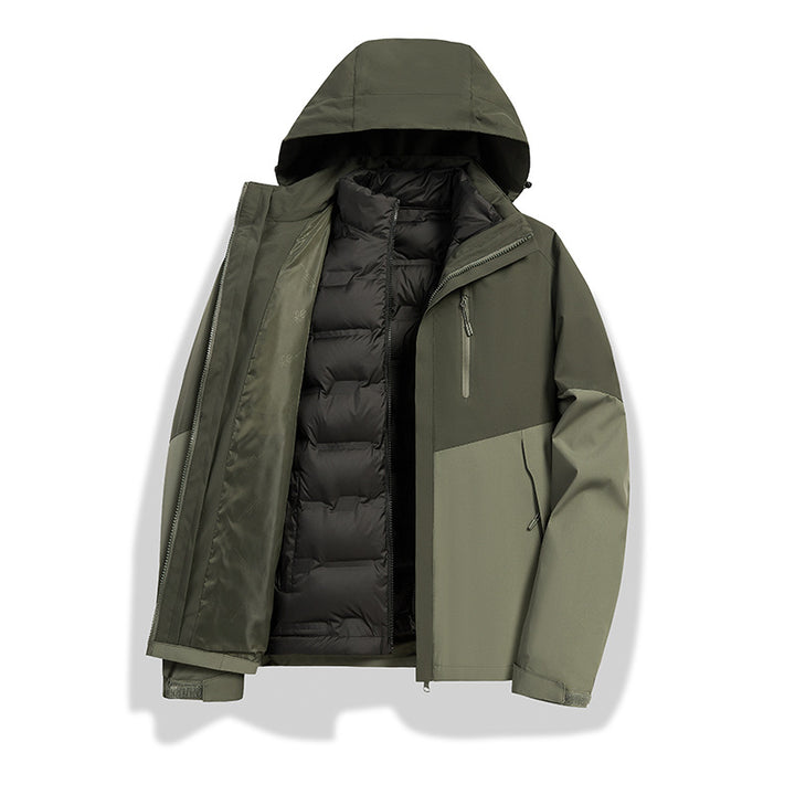 Herren Kombinierbare Winterjacke mit abnehmbarem Stepp-Innenfutter Drune