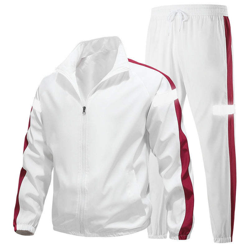 Herren Sportliches Trainingsanzug-Set mit Reißverschlussjacke, Jogginghose und reflektierenden Einsätzen Drune