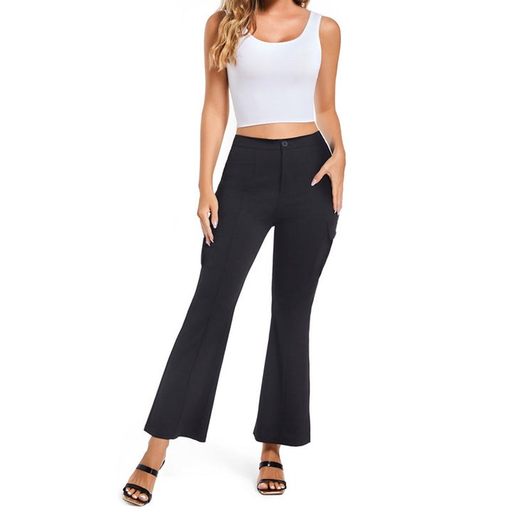 Damen Bootcut Cargo-Hose Drune