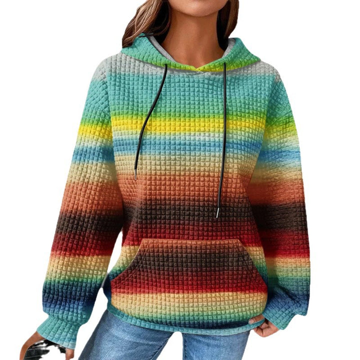 Damen Modischer Kapuzenpullover im Karodesign Drune