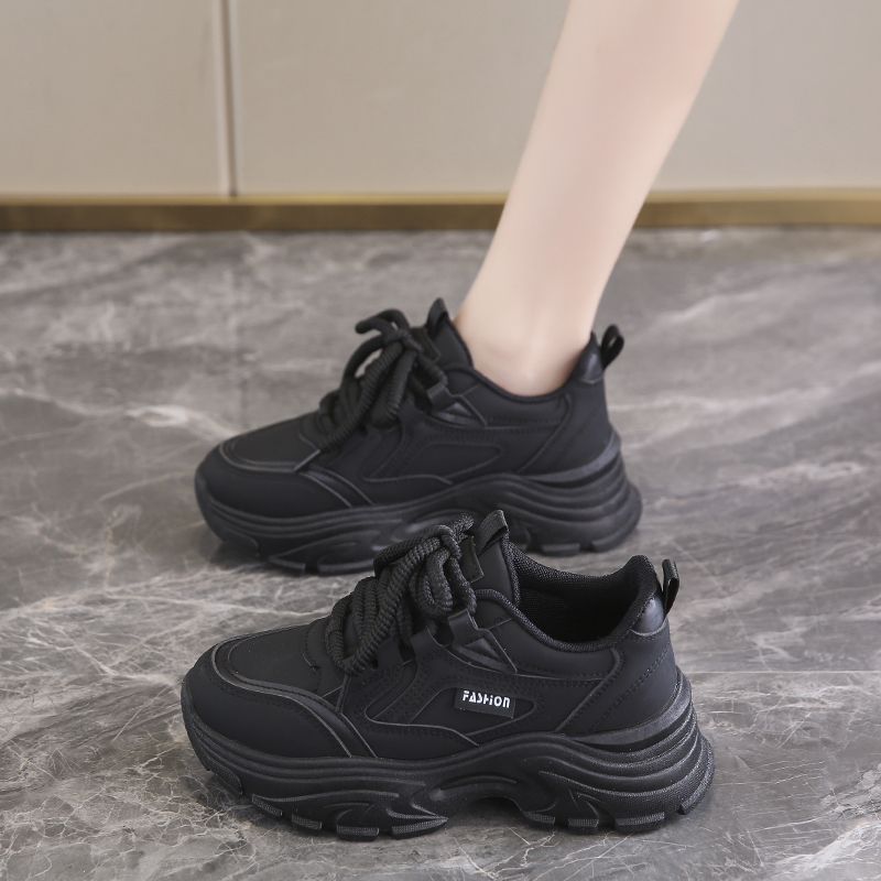 Damen modische Plattform Sneakers mit atmungsaktiver Sohle und rutschfester Laufsohle Drune