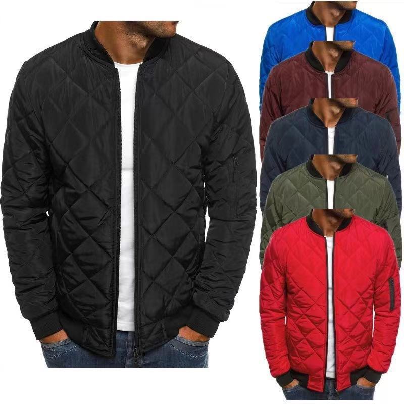 Herren modische Steppjacke mit praktischen Taschen und elastischem Bund Drune