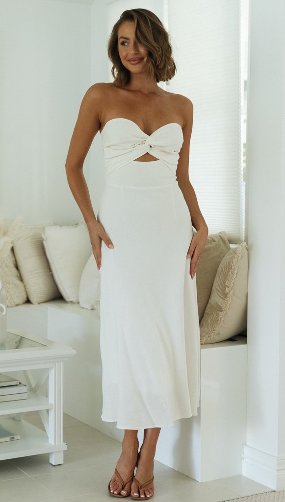 Damen Midikleid mit verführerischem Knoten-Detail und schmalem Schnitt Drune