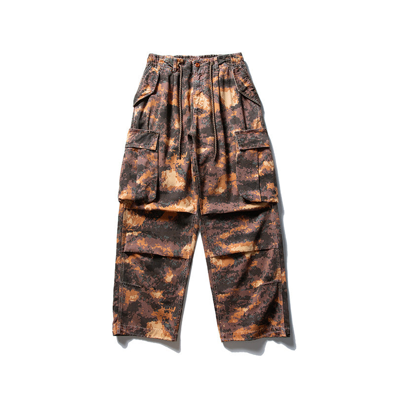 Herren Cargo-Overshirt im Utility-Stil mit Camouflage-Print und Mehrfachtaschen Drune