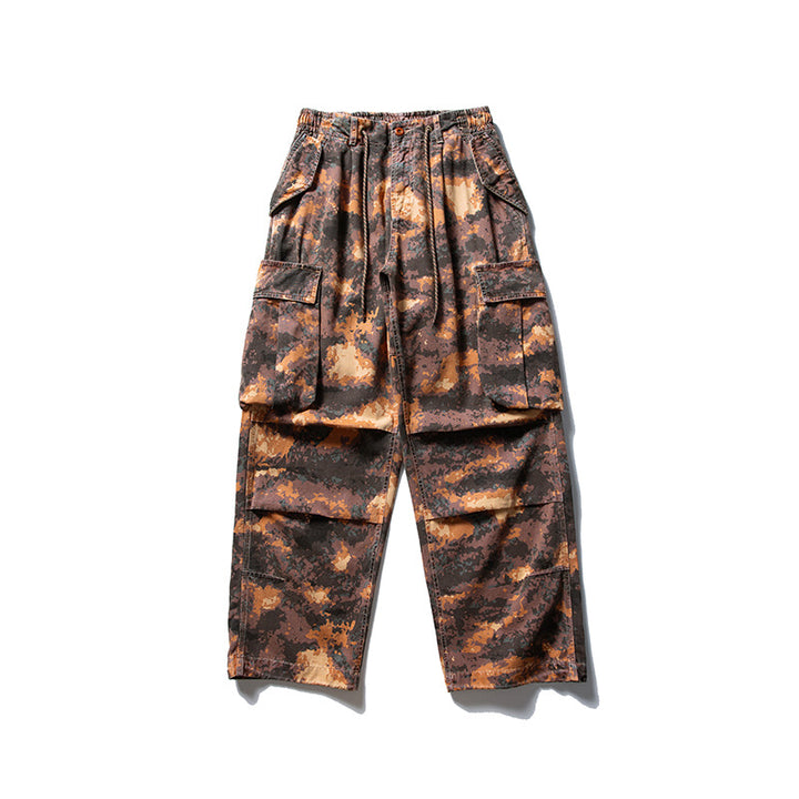Herren Cargo-Overshirt im Utility-Stil mit Camouflage-Print und Mehrfachtaschen Drune