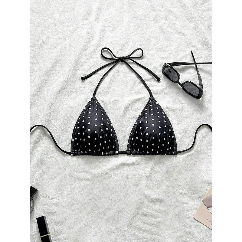 Damen Triangel-Bikinioberteil mit gepunktetem Design Drune