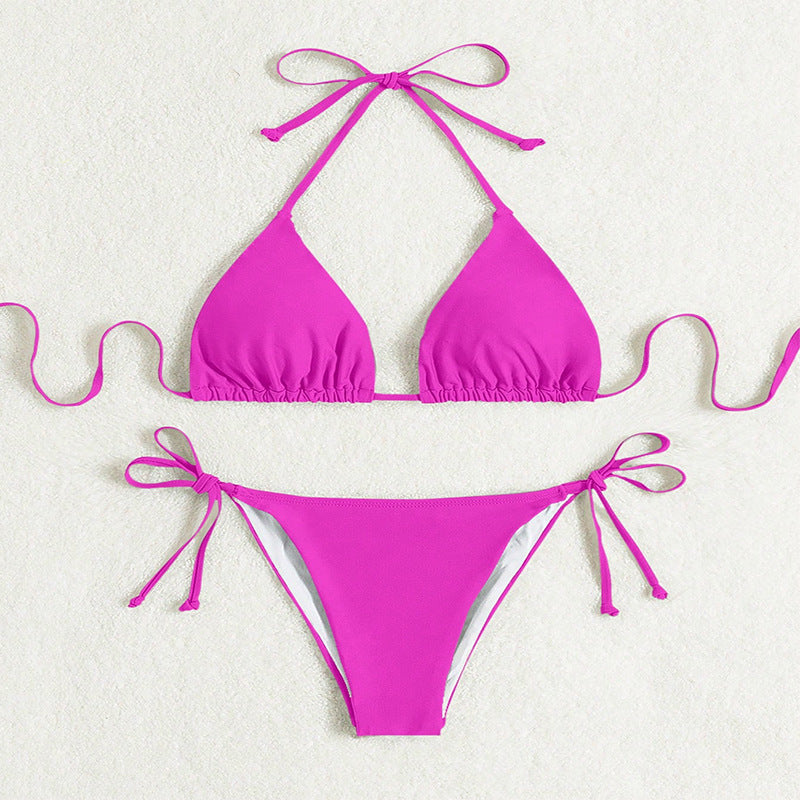 Damen Triangel-Bikini mit verstellbaren Schärpen Drune