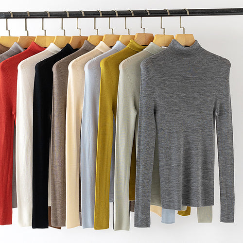 Damen Leichter Feinstrick-Rollkragenpullover mit fließender Passform Drune