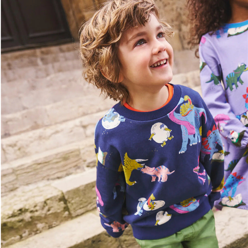 Jungen Sweatshirt mit buntem Dinosauriermuster Drune