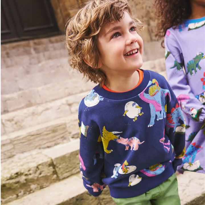 Jungen Sweatshirt mit buntem Dinosauriermuster Drune