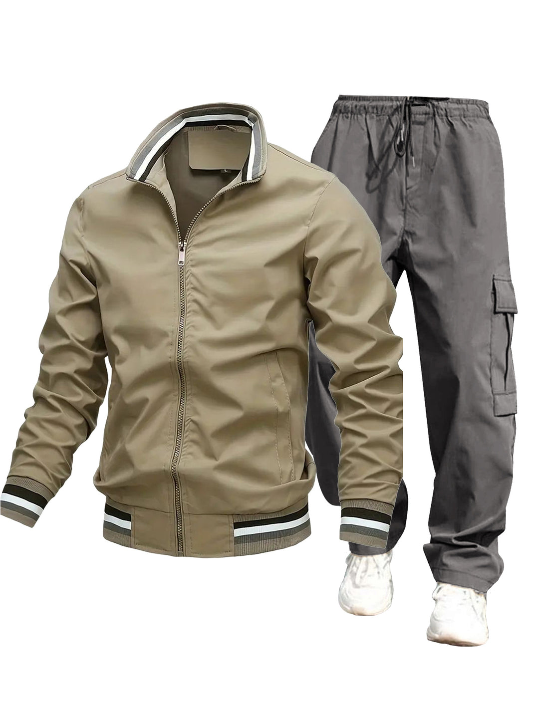 Herren Sportliche Jacke und Cargo-Hosen Drune