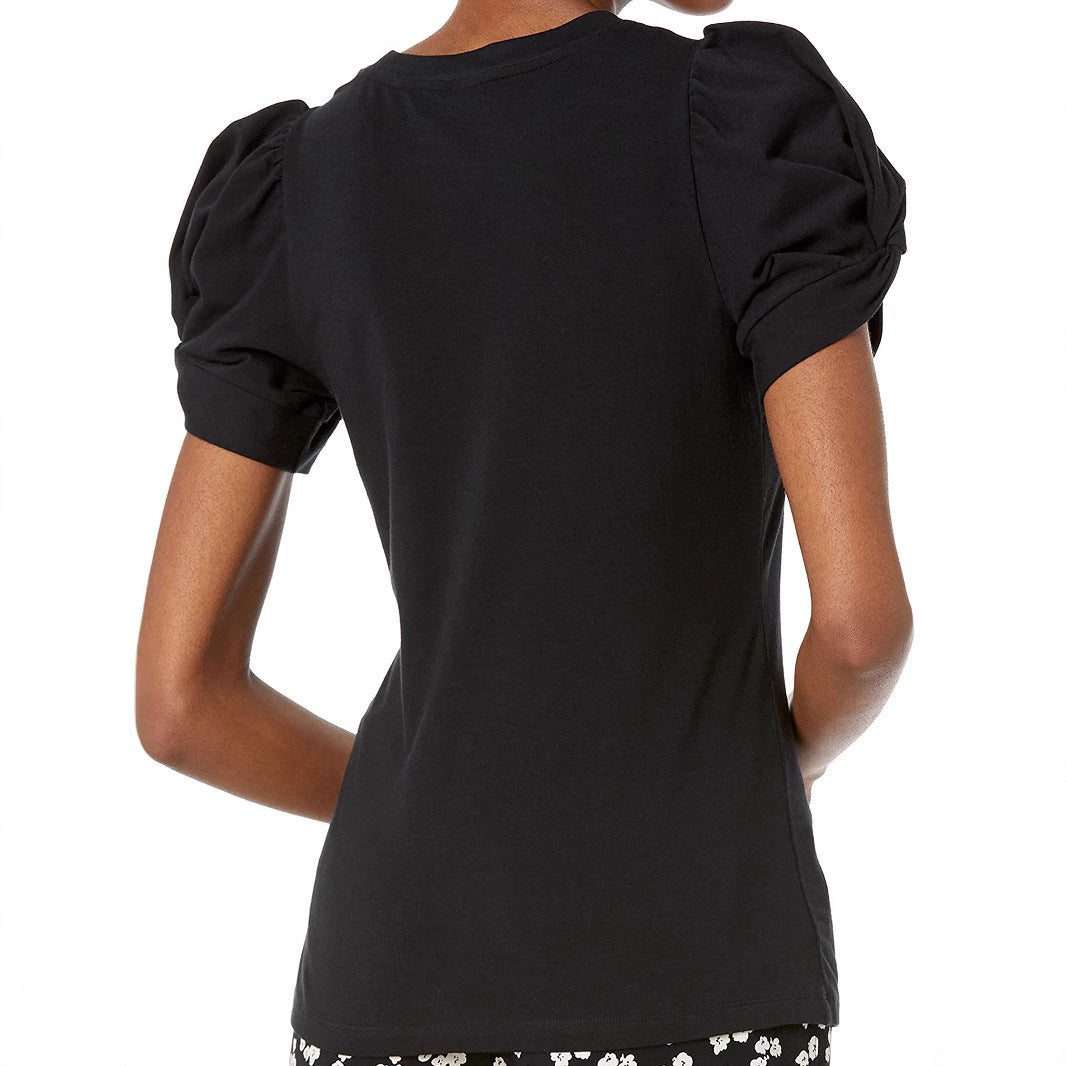 Damen Elegantes Oberteil mit Puffärmeln Drune