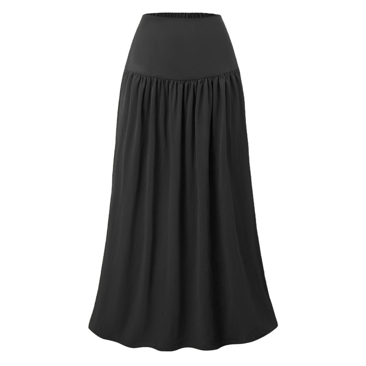 Damen Maxi-Rock mit elastischem Taillenbund und fließendem Schnitt Drune