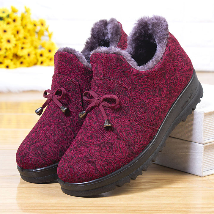 Damen Warme und modische Hausschuhe mit floralem Design Drune