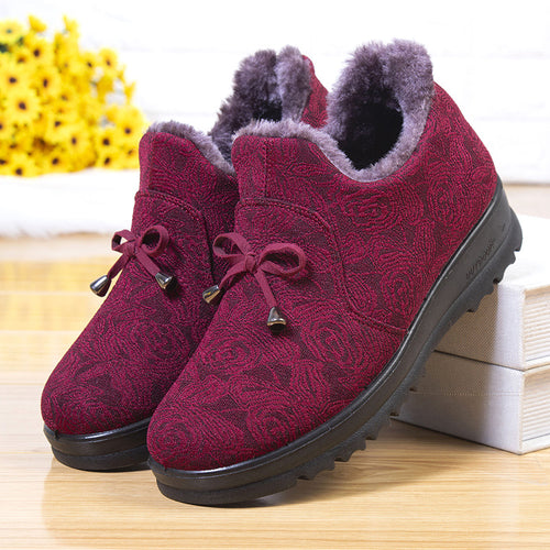 Damen Warme und modische Hausschuhe mit floralem Design Drune