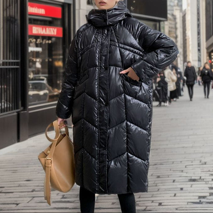 Drune | Damen Isolierte Lange Pufferjacke Relaxed Fit