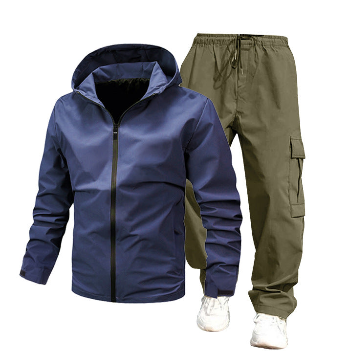 Herren Wetterfeste Outdoor-Jacke und Cargo-Hose Drune