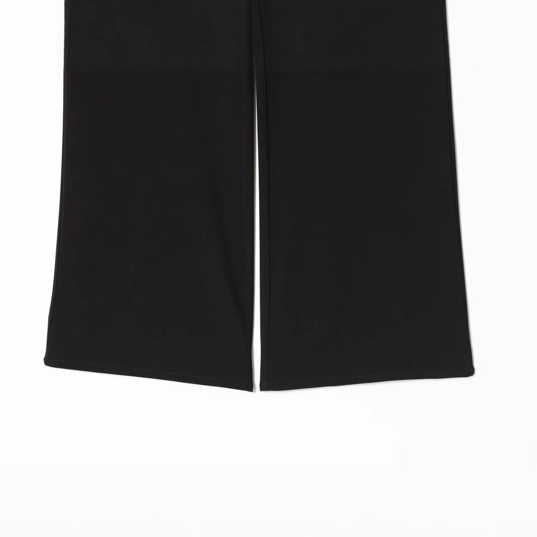 Damen Weite High‑Waist-Hose mit asymmetrischem Wickelrock-Overlay Drune