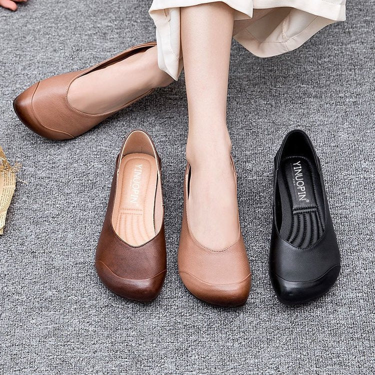 Damen nan elegante Slipper-Ballerina mit ergonomischem Komfortfußbett und dezenter Ziernaht Drune