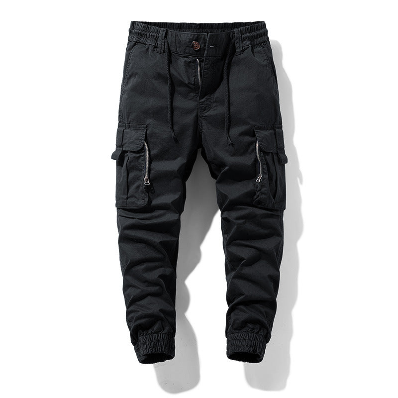 Herren Leichte Tactical-Cargo-Jogginghose mit Tunnelzugbund, Kniepaneelen und Multifunktionstaschen Drune