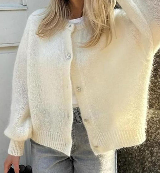 Damen kuscheliger Cardigan aus weichem Mohair Drune