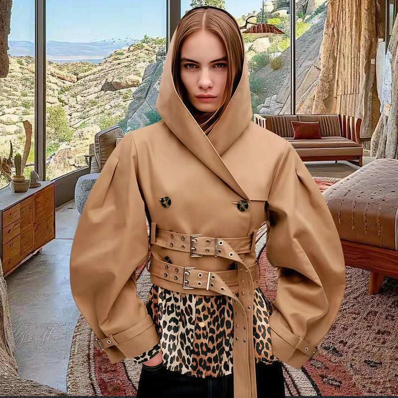 Damen elegante und modische Jacke mit angesagtem Tiermuster Drune