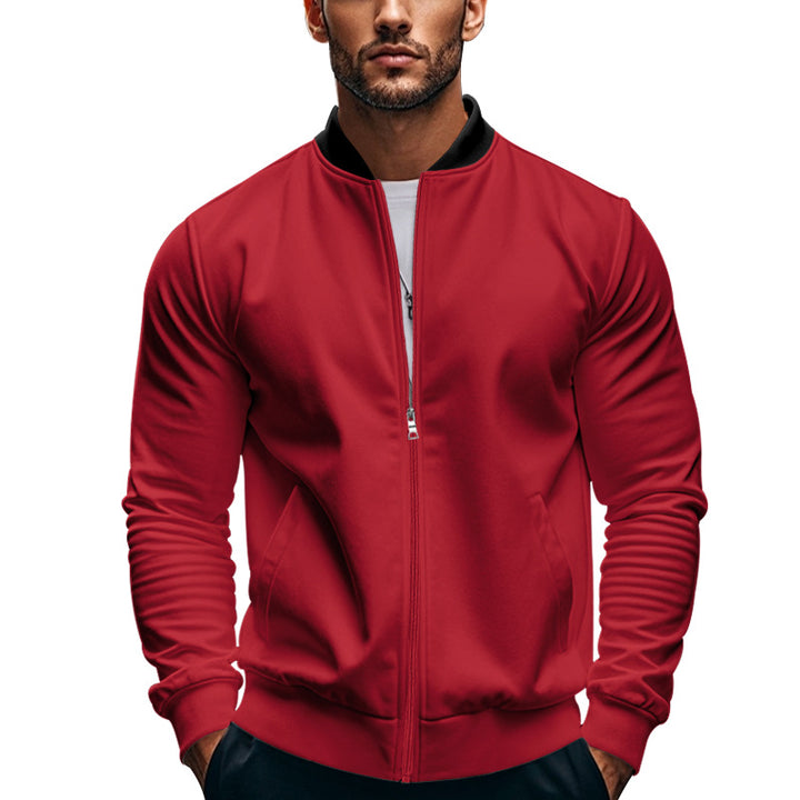 Herren stilvolle Sportjacke mit hochschließendem Kragen und praktischen Taschen Drune