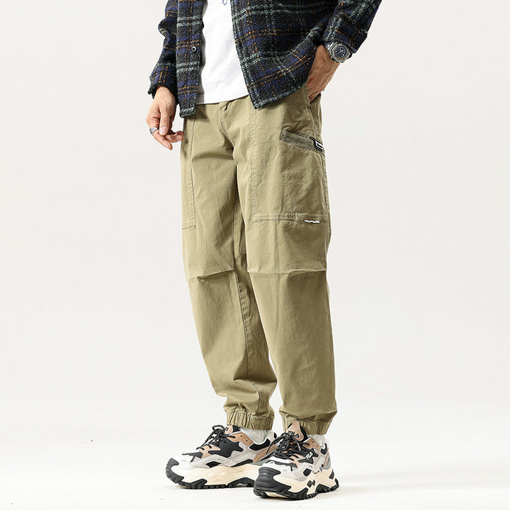 Herren Relaxed Tactical‑Cargo‑Jogger mit Knieabnähern und Elastikbündchen Drune