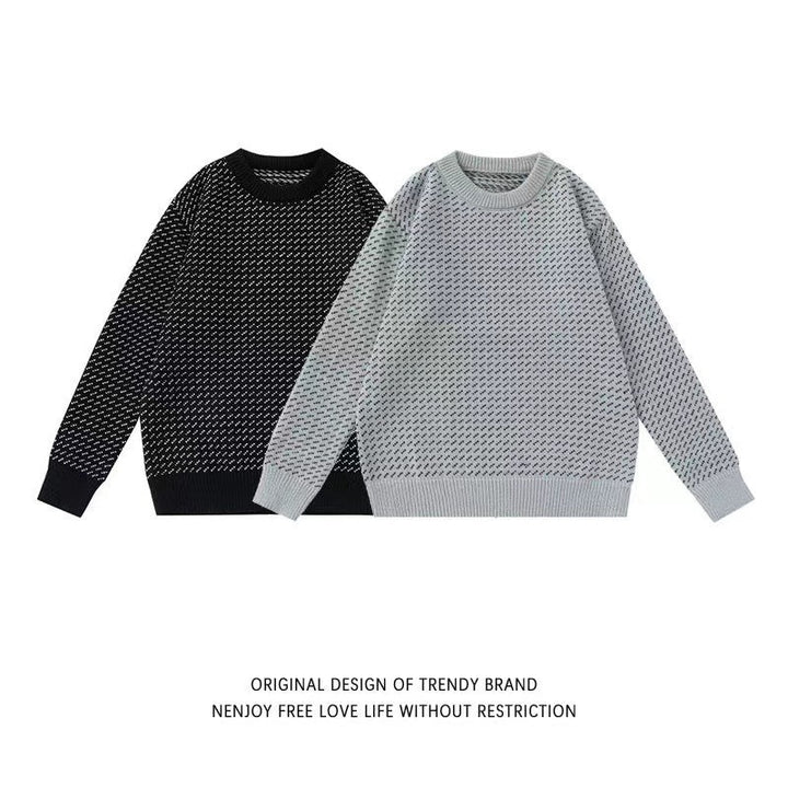Damen Modischer Grobstrickpullover mit kreativem Muster Drune