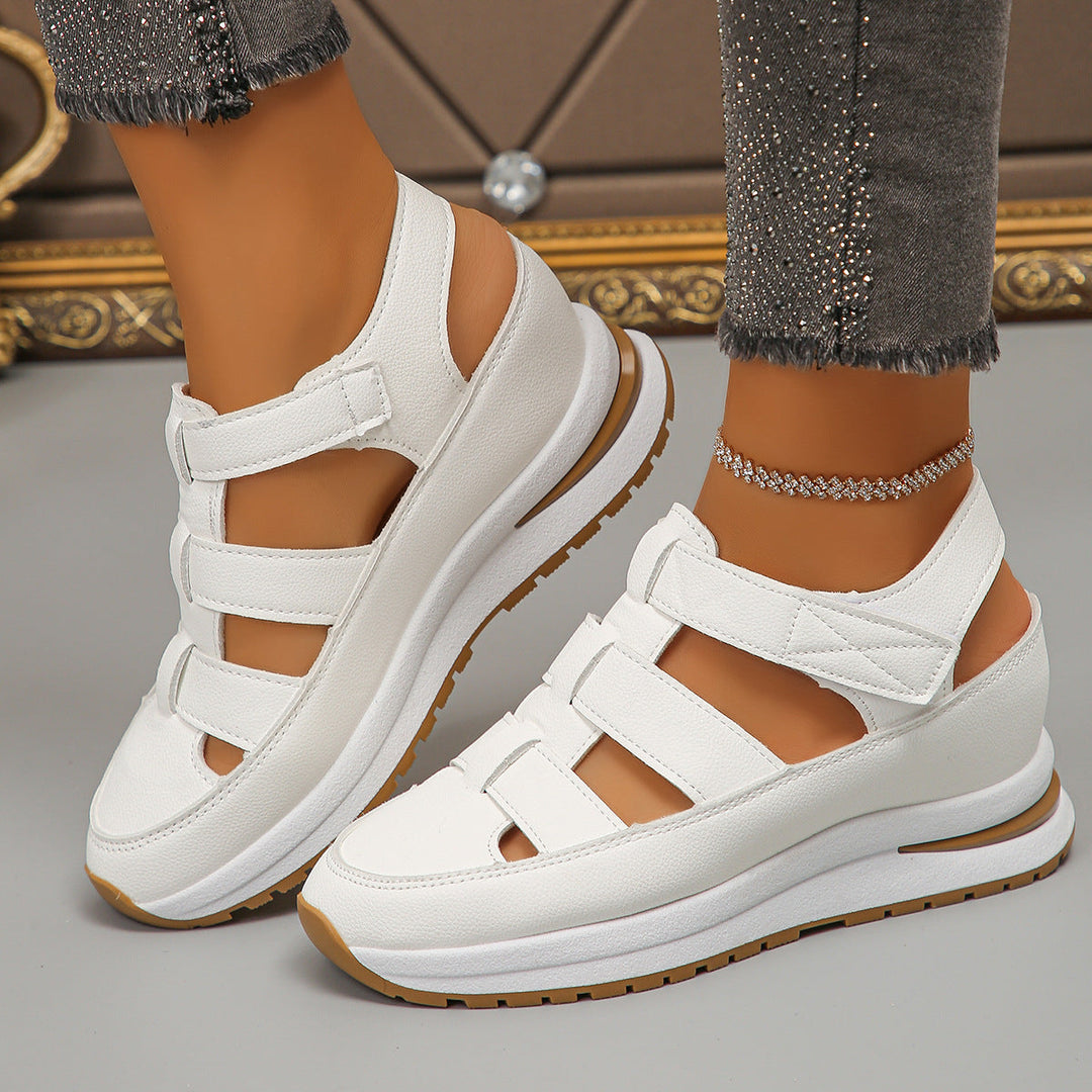 Damen Sportliche Wedge-Sandaletten mit verstellbaren Riemen und rutschfester Sohle Drune
