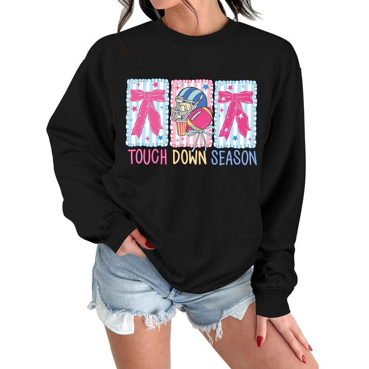 Damen Sweatshirt mit kreativem Football-Motiv und lässigem Schnitt Drune
