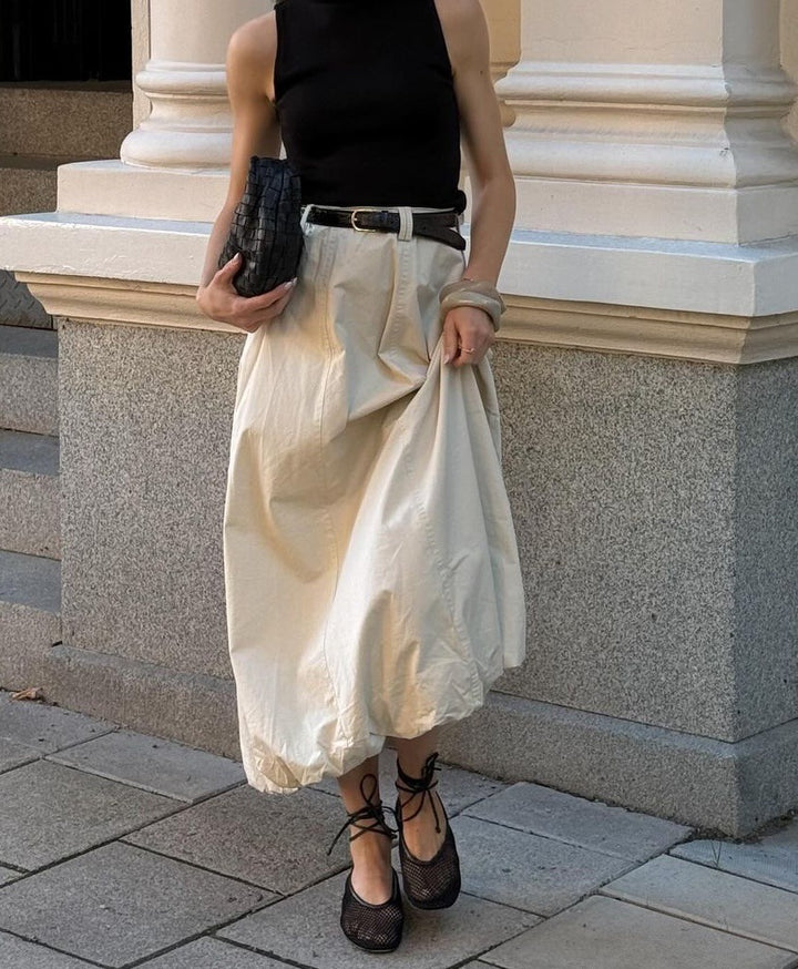 Damen elegante, luftige Midi-Rock Drune